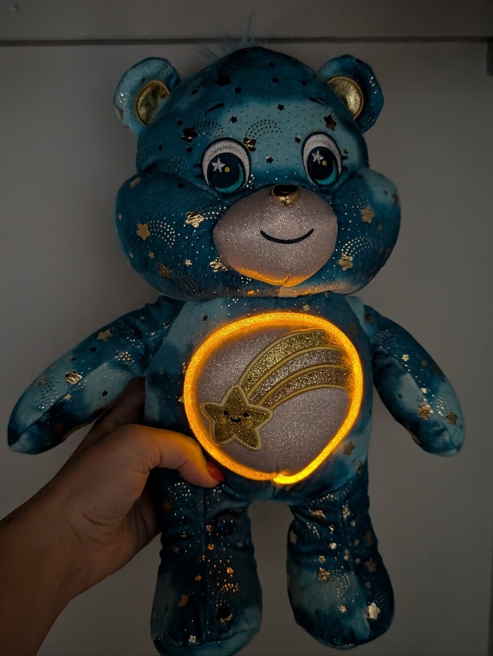 Care Bears Collector Edition Wish Bear, Gold Stars, Glowing Belly - Picture 13 of 14
